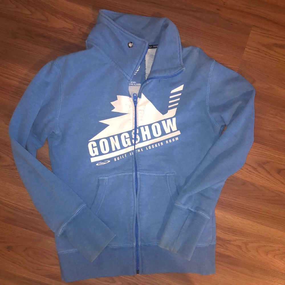 ✨8/$10. Gongshow Hockey zip up. Size small